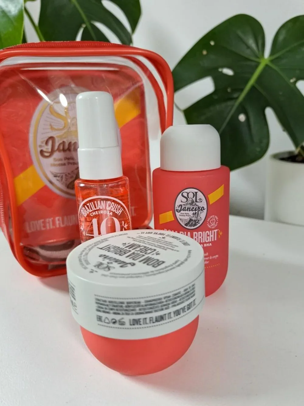 SOL DE JANEIRO Jet Set Bom Dia Bright Shower Gel Cream Mist Cheirosa 40 Kit NEW
